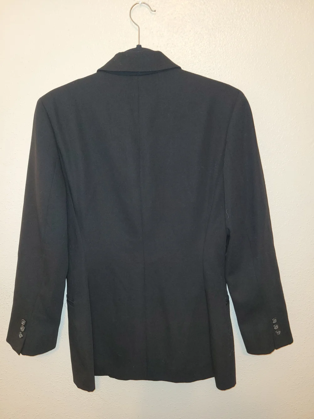J.Crew Vintage Womans Black 100% Wool Blazer Made in Japan Size 8